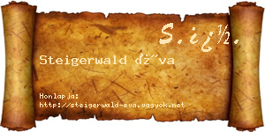 Steigerwald Éva névjegykártya