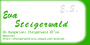 eva steigerwald business card